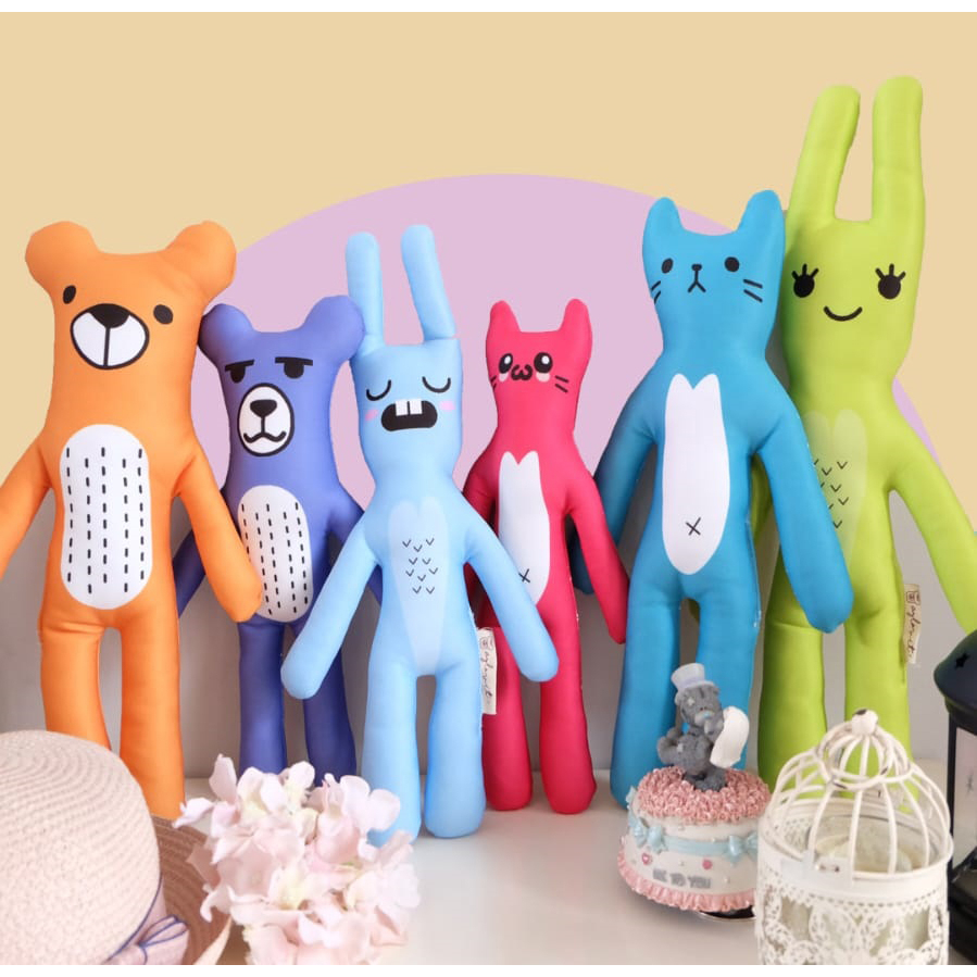 Boneka Guling  Stuffed Animal Mainan Bayi Anak Dewasa Pillow Doll Custom Nama Kado Gift Hadiah Birthday