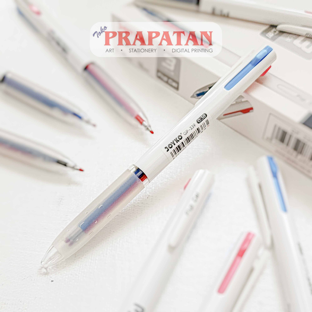 

Joyko GP-339 Flip Gel Pen 3 Color 0.3mm | Pena Jel | Pulpen