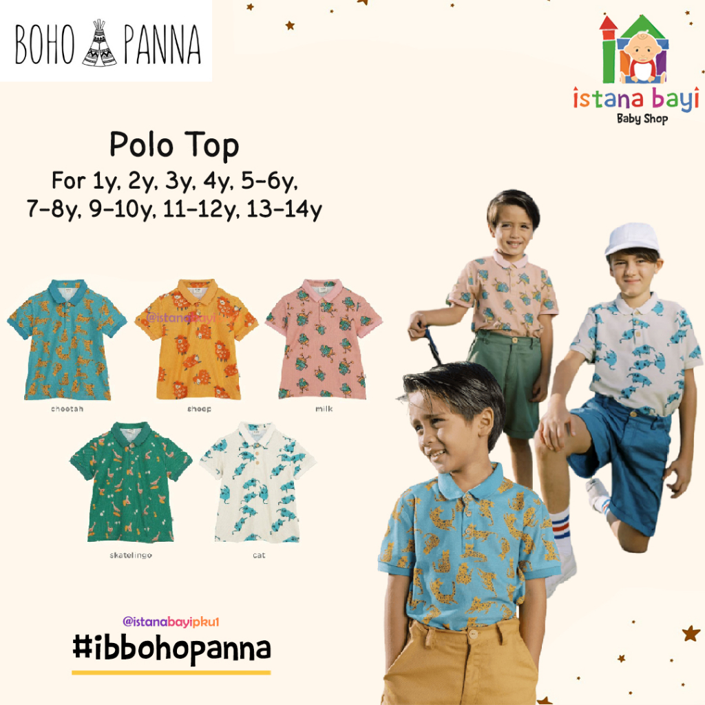 Bohopanna Polo Top - Atasan Anak - Atasan Polo