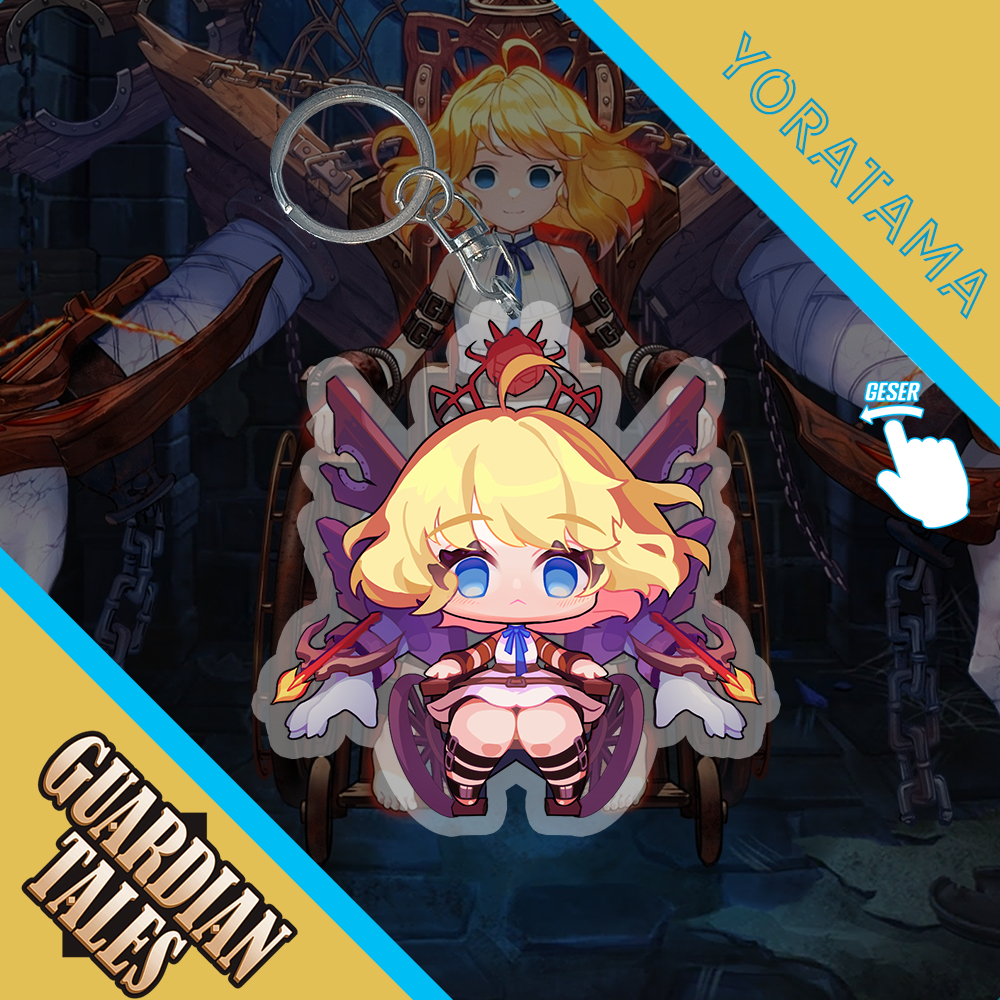 Gantungan Kunci Clara Guardian Tales, Keychain Anime Lucu