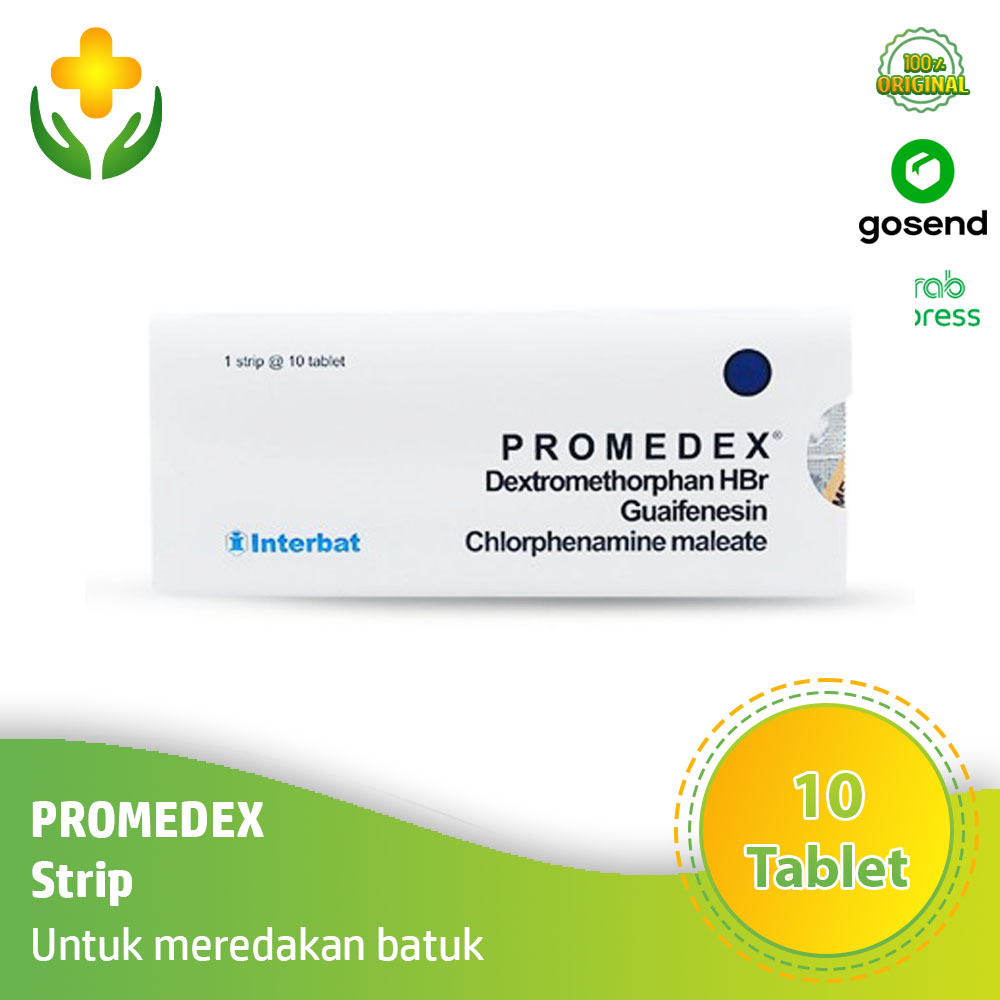 Promedex Strip 10 Tablet Obat Batuk Kering Batuk Berdahak Batuk Alergi Promedex Tablet