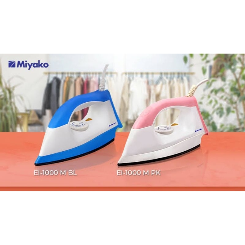 Setrika Miyako EI 1000 / 1008 M Dry Iron Listrik Baju Pakaian EI1000 EI1008