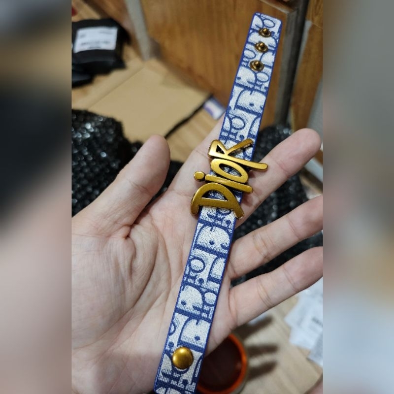 Gelang Kulit CD Premium Quality Tidak karatan Bracelet Branded band  Premium quality 2288