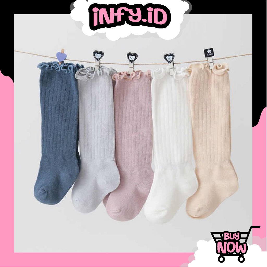 INFY - KAOS KAKI BAYI PANJANG / KAOS KAKI ANAK BAYI PANJANG IMUT KK069