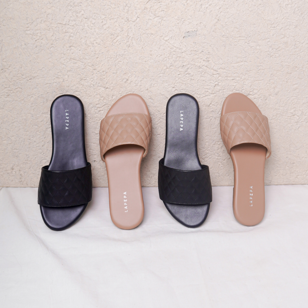 Adarastore - Lapepa VANIA Sandal Casual Sendal Selop Wanita Teplek Kekinian