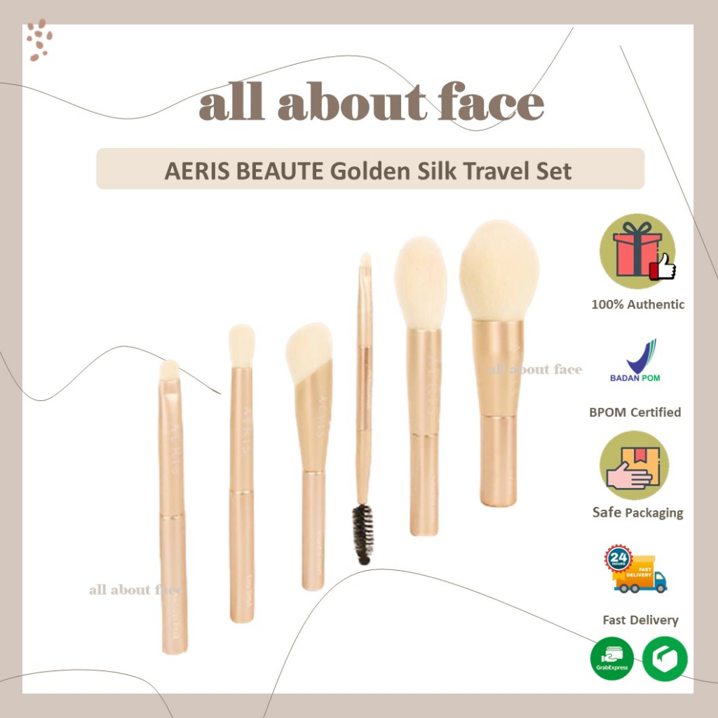 AERIS BEAUTE Golden Silk Travel Set | Aeris Golden Silk Brush Original