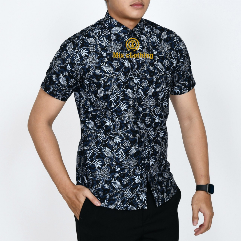 KEMEJA PRIA SLIM FIT MEWAH BATIK PRIA SLIMFIT D366