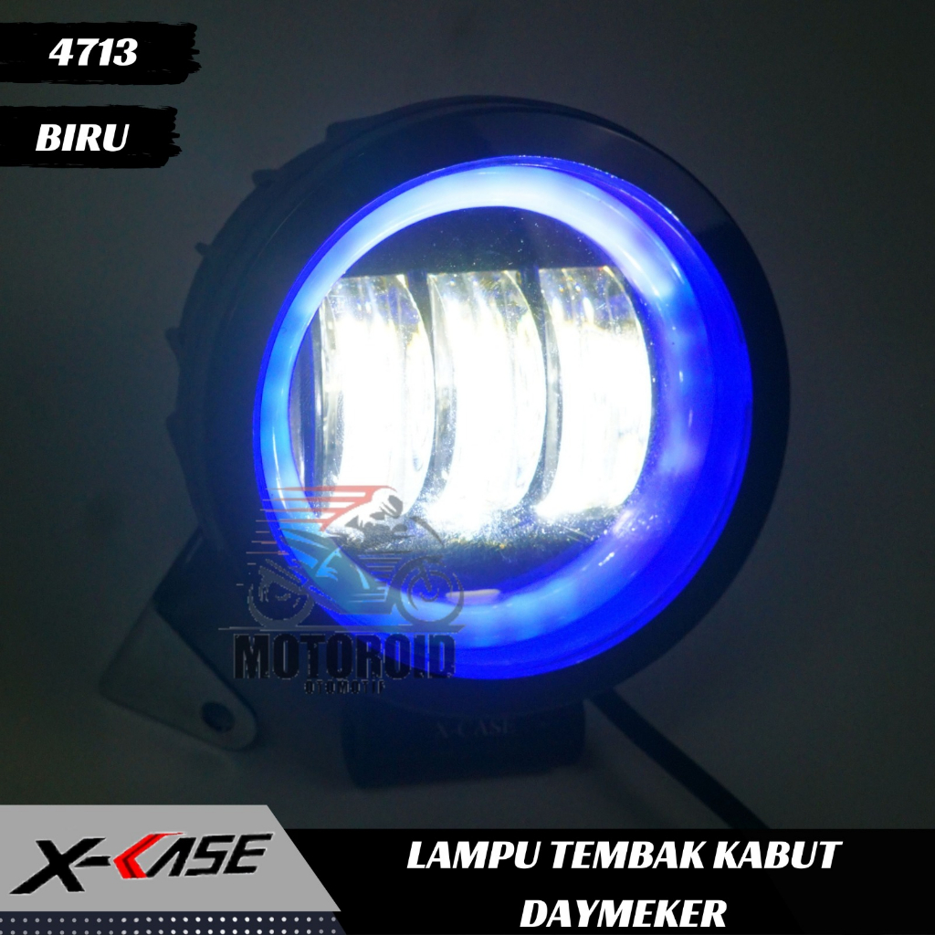 Lampu Tembak Sorot Bulat CWL Motor Mobil 4D Angel Eye Worklight Universal LED Daymaker 3 Mata K30 30 Watt
