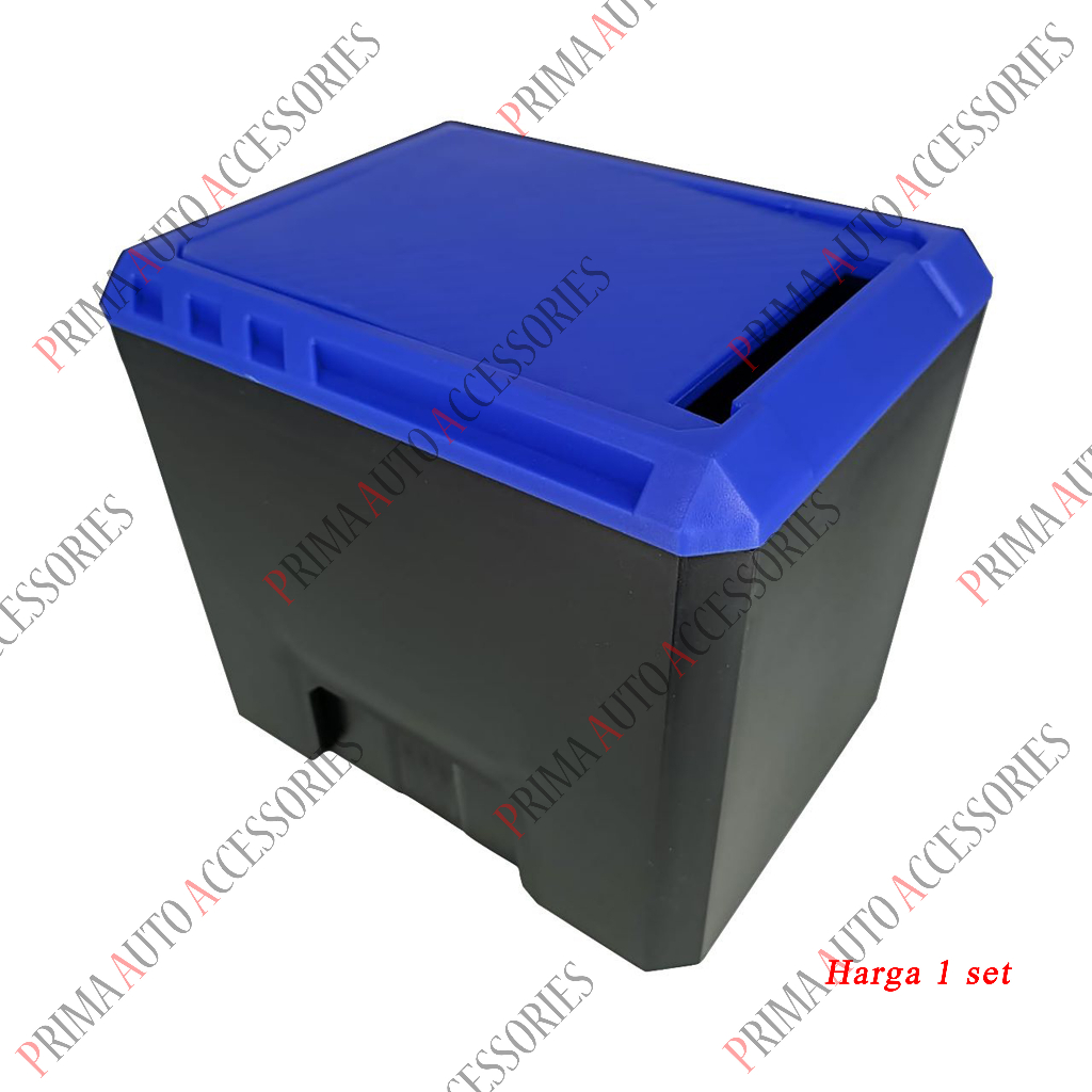 Tempat Sampah Mini mobil model Carbon Biru Hitam