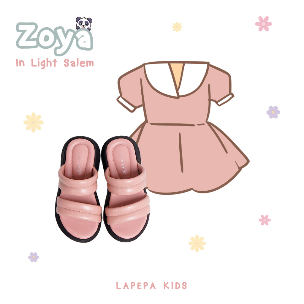 Adarastore - ZOYA KIDS Sandal Wedges Anak Perempuan Sendal Cewek Anak Casual Slop Kekinian Model Ban Dua