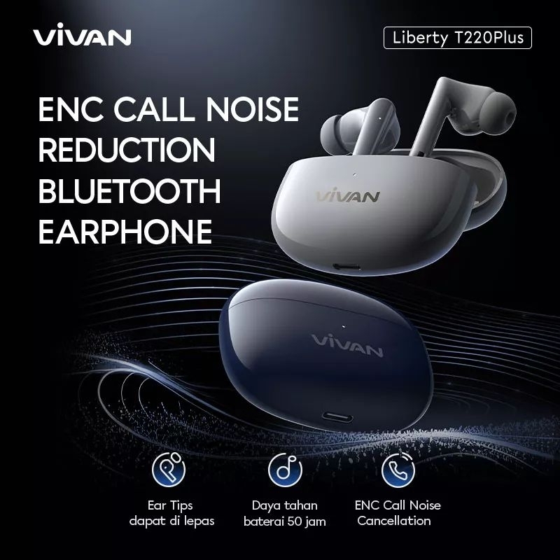 Vivan Liberty T220 Plus TWS Bluetooth Headset Earphones