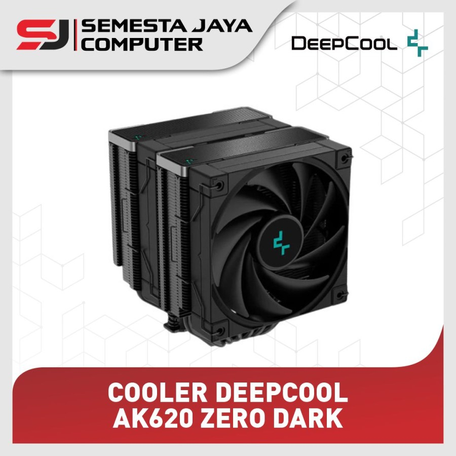 DEEPCOOL AK620 ZERO DARK High Performance Dual Tower CPU Cooler Fan