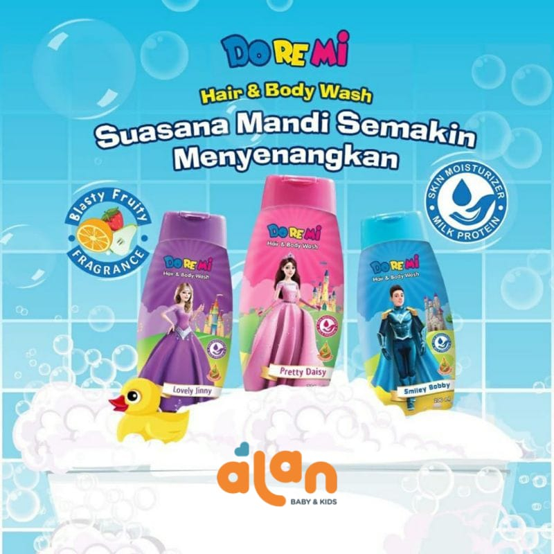 Doremi Kids Hair &amp; Body Wash 200ml - Sabun Sampo Anak
