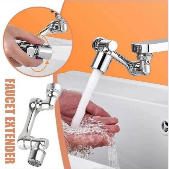 Sambungan Kran 1080 chrome -Kepala head keran air wastafel aerator extension kran washtafel cuci tan