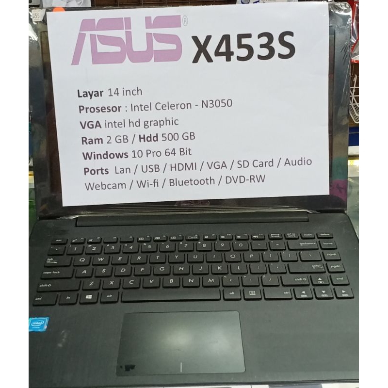 Laptop Asus X453S Second- Ram 2GB HDD 500 GB