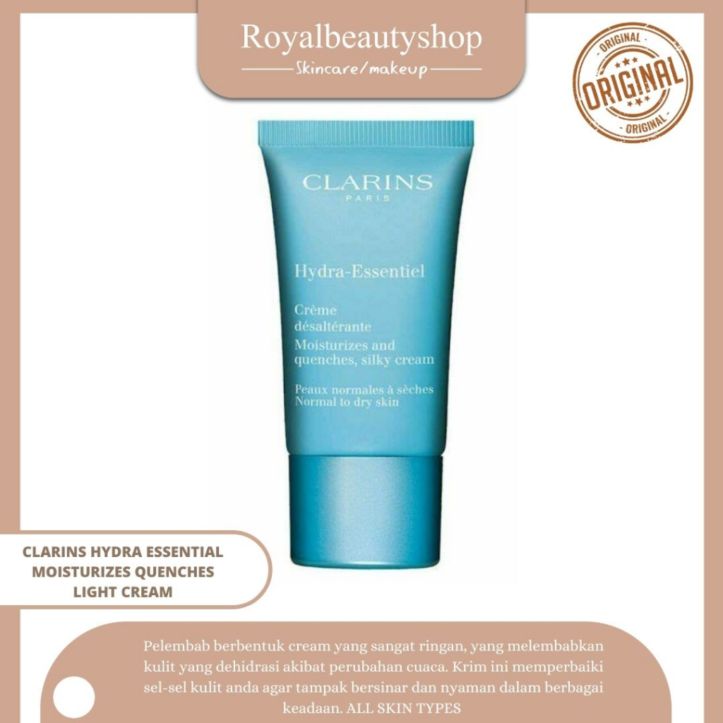 CLARINS HYDRA ESSENTIEL MOISTURIZES AND QUENCHES LIGHT CREAM 15ML