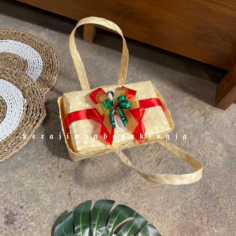 

CHRISTMAS SERIES | SEPASANG BESEK JINJING 25X15 BLICING PITA | besek kue besek natal kado natal perayaan natal hampers natal