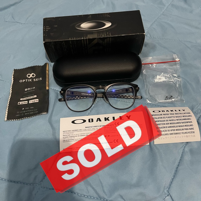Frame Oakley Latch Key RX Satin Black Kacamata Baca Minus Pria Wanita Unisex Original