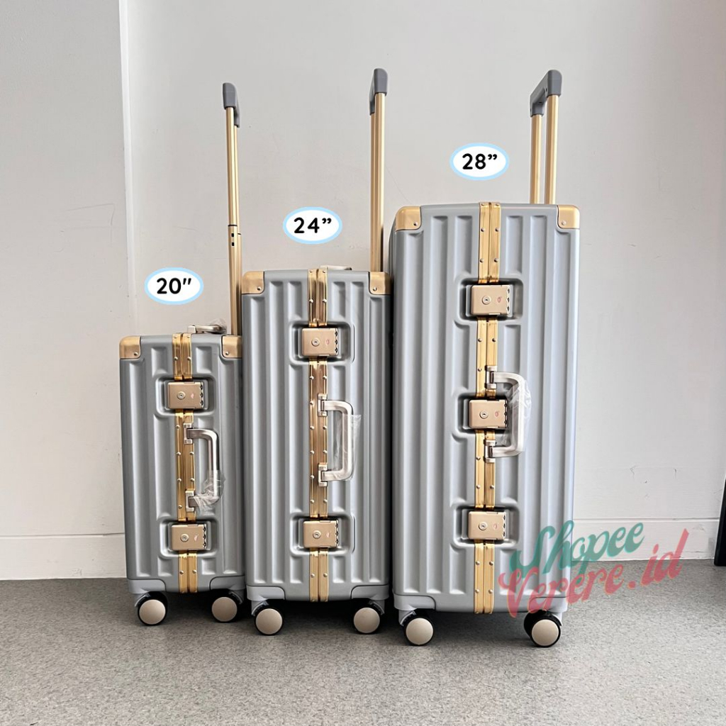 Koper Parkson AURORA Series 20 Inch Cabin Size 24 Inch Baggage Size  TSA Lock Frame Aluminium SuitCase Koper Anti Pecah