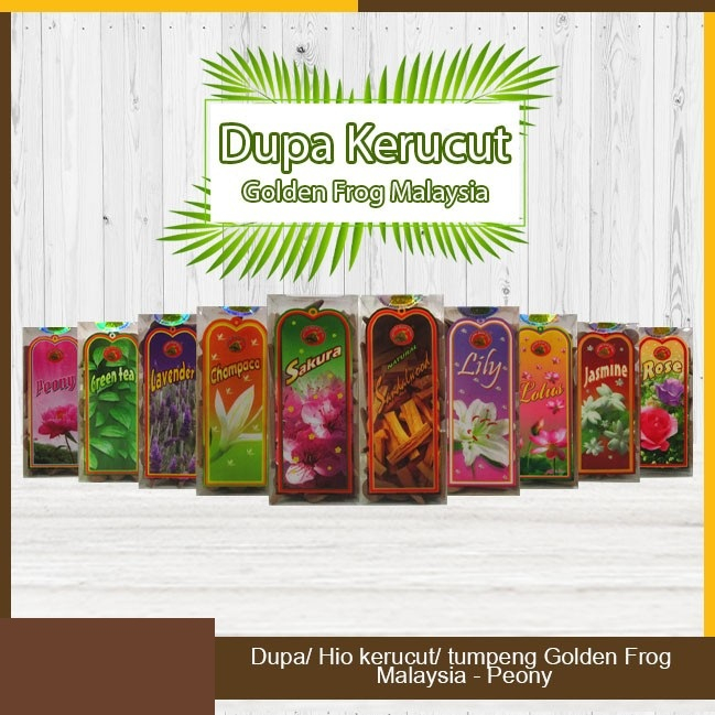 Dupa/ Hio kerucut/ tumpeng Golden Frog Malaysia 50 pcs/box