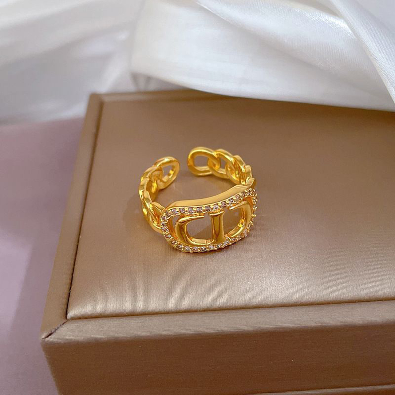 Cincin Adjustable Mata Tanam Korea Mewah Elegan Fashion Style