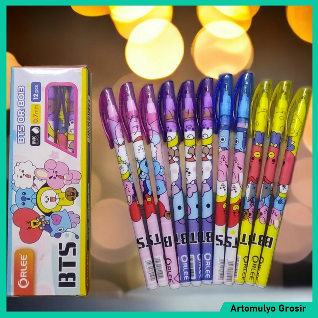 ORLEE GELPEN BTS BT21 PEN BALLPOINT BOLPOIN ORIGINAL MURAH