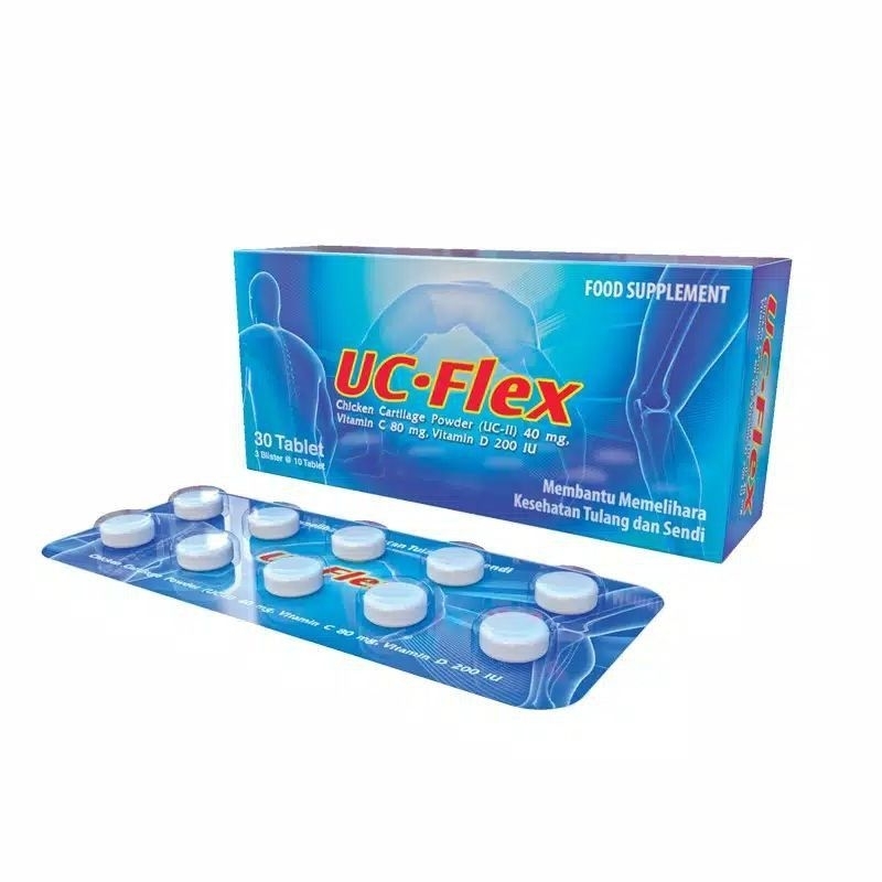 Uc-Flex / Uc Flex Isi 1 Blister @10 Tablet Chicken Cartilage Powder (UC-II), Vitamin C, Vitamin D