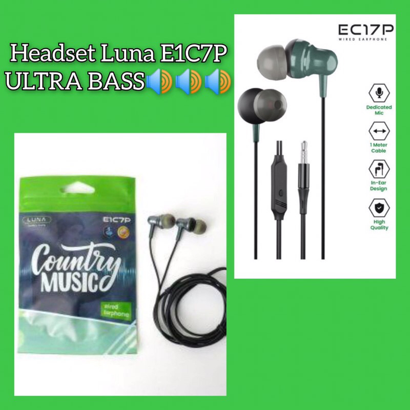 Headset Earphone Luna E1C7P In-Ear Musik Stereo