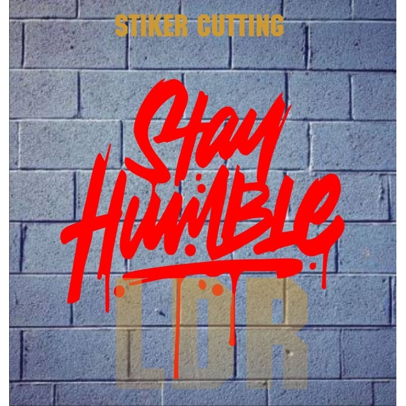 stiker cutting variasi stay humble