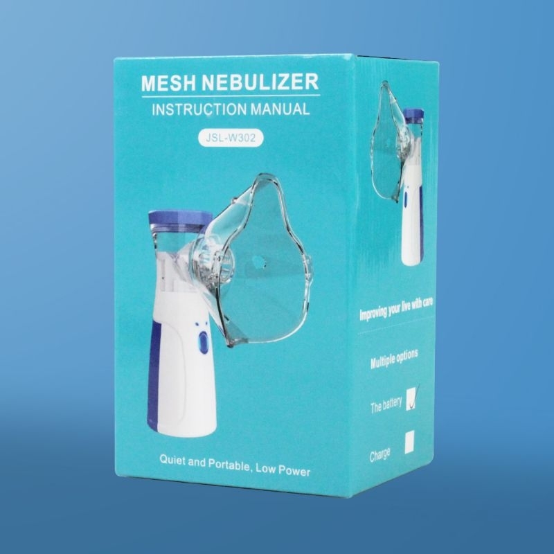 NEBULIZER MESH PORTABLE INHALER ALAT TERAPI PERNAPASAN UAP ASMA BRONKITIS NEBULISER MESH MINI BIRU