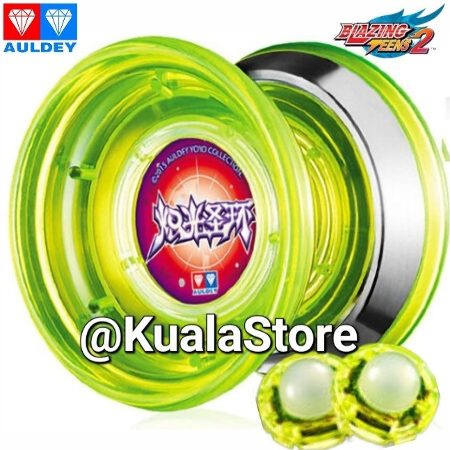 Yoyo Auldey Original Blazing Teens Holy Ring LED Lampu Metal Contest Profesional Light Yoyo Kuala St