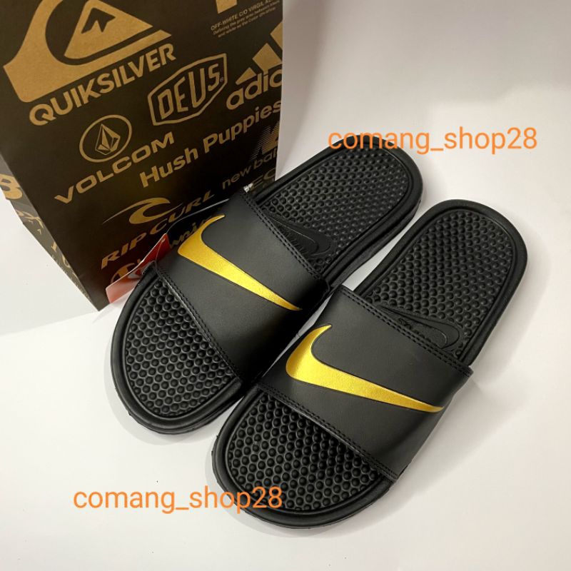 SANDAL NIKE FLIP FLOP BENASSI SWOOSH IMPORT TERMURAH SANDAL NIKE PRIA KEKINIAN ceklis Gold