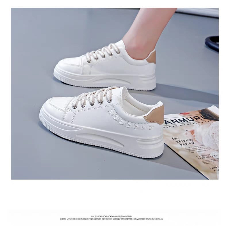 GROSIRTAS &quot;FREE BOX&quot; LV0274 Sepatu Sneakers Wanita Korea Import Fashion Korea Kets  Tali Kepang