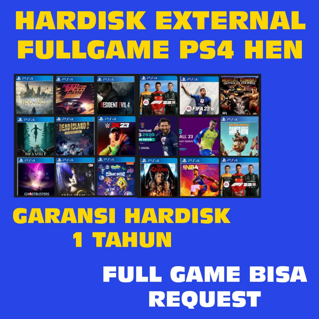 HARDISK ISI GAME PS4 HEN