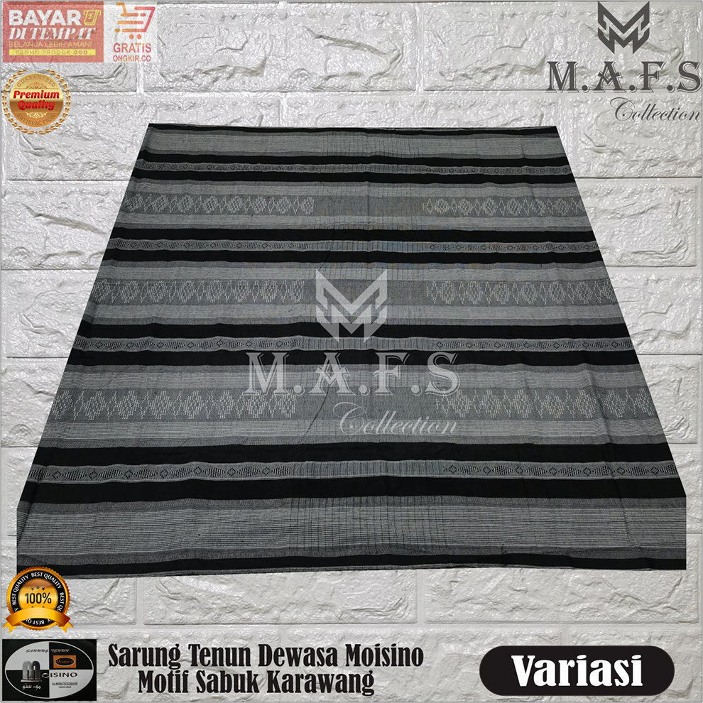 SARUNG TENUN SARUNG DEWASA MOTIF SABUK KARAWANG MOISINO