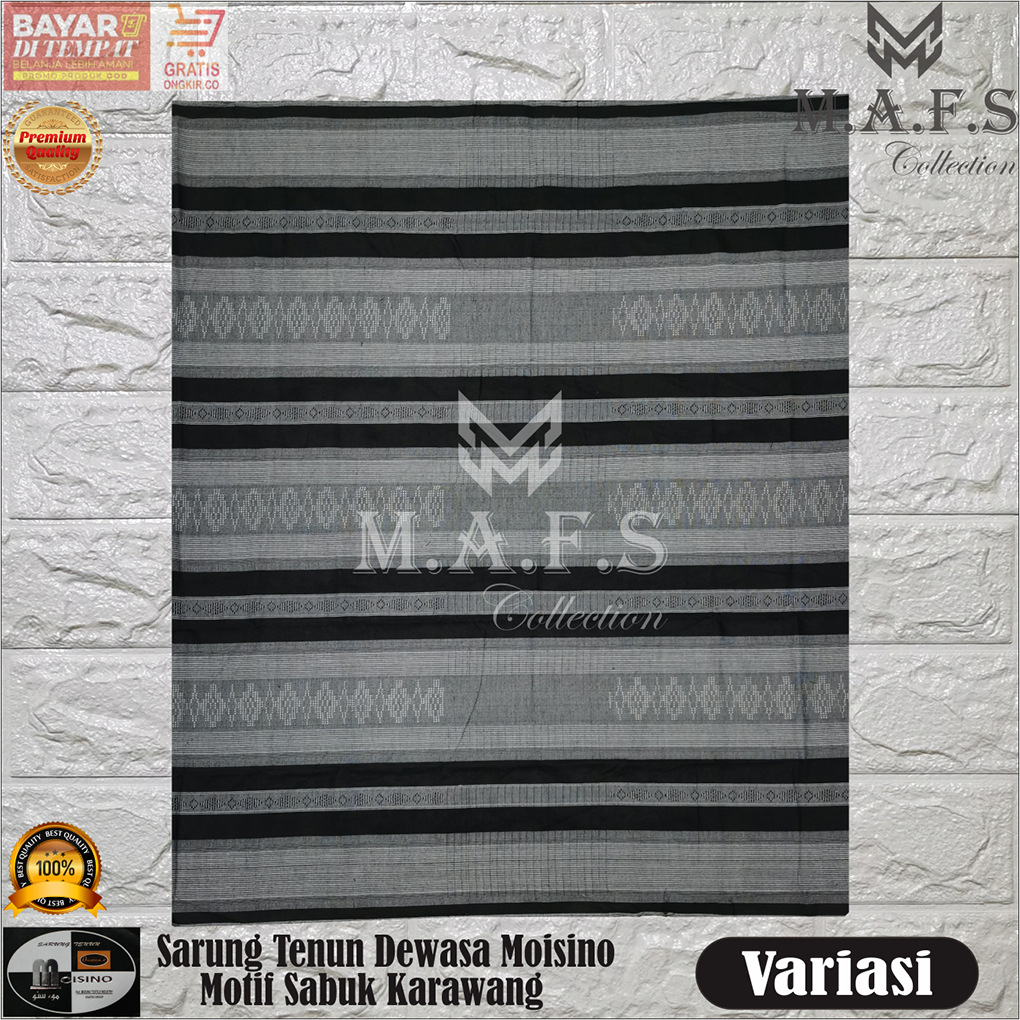 SARUNG TENUN SARUNG DEWASA MOTIF SABUK KARAWANG MOISINO