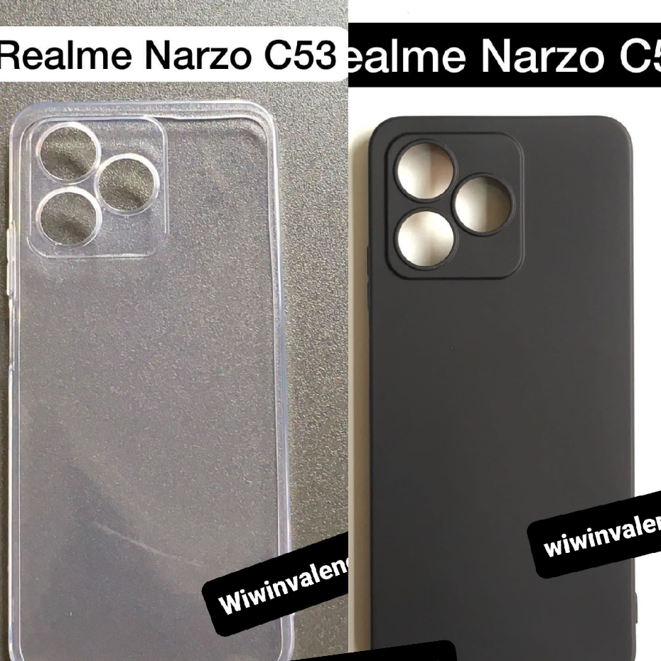 Softcase ULTRATHIN Bening Dan Hitam REALME C55 NFC C53 2023 Terbaru Sofcase Bening Glossy Soft Case Lembut Tipis Clear Super Ultra Thin Silicone-Silikon-Karet-Plastik Berasa Ga pakai Casing Sekali 4G 5G Plus s y t Pro 4G 5G PRO Plus New ter Baru 2023