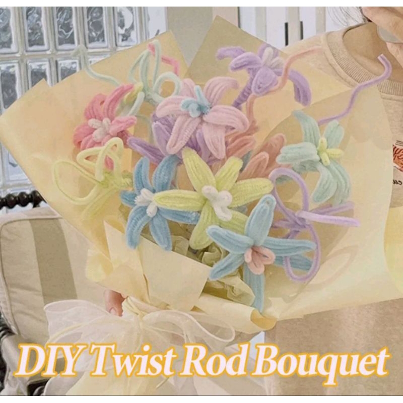 50 kawat bulu warna pastel mix