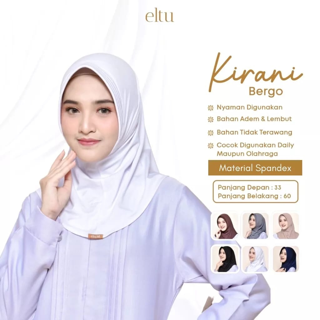Hijab Instan /Jilbab Bergo Eltu /Jilbab Sport /Kirani Bergo Eltu