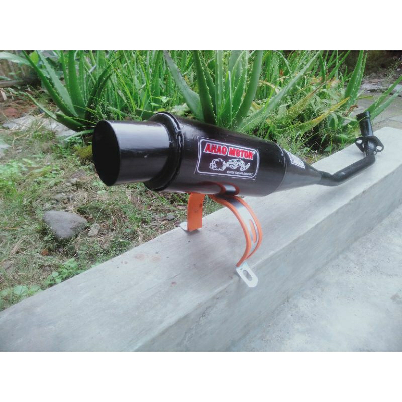 knalpot aHAu ful hitam buat motor shogun supra x supra fit jupiter z