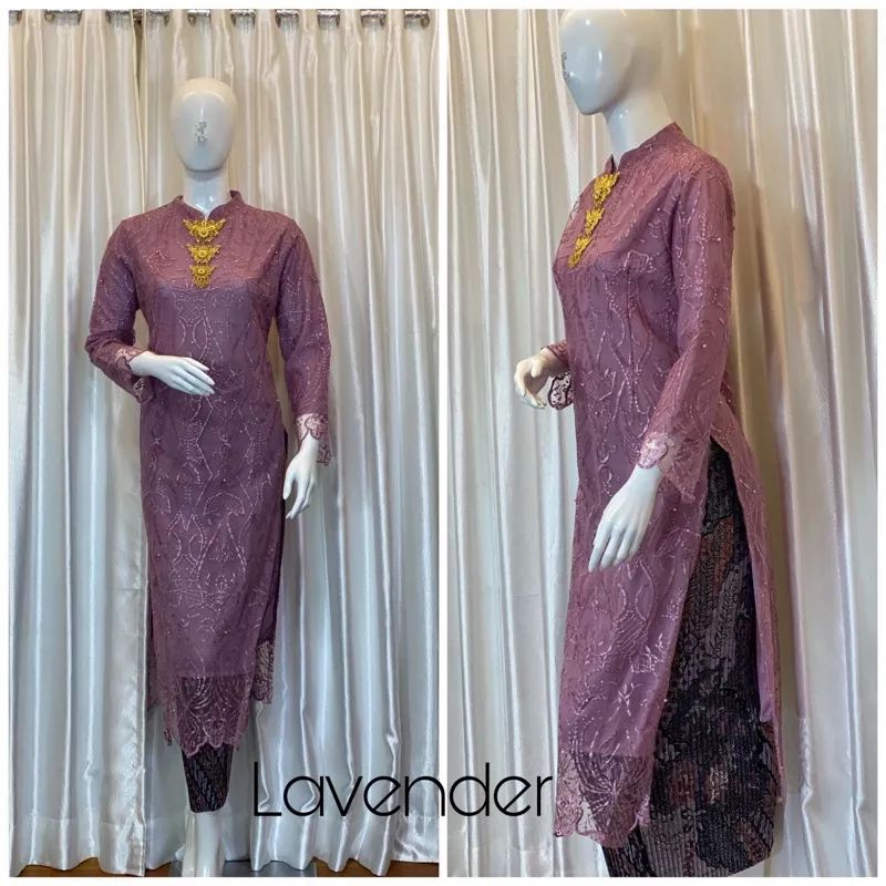 ORIGINAL KEBAYA TUNIK VETNAM BAHAN TILLE BORDIR TERLARIS//SETELAN KEBAYA MODERN//SERAGAMAN//KONDANGAN