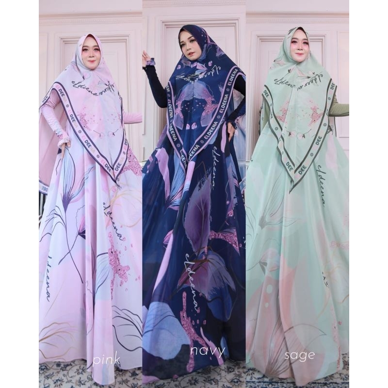 Hawwanur series set gamis syari original brand by eldeena syari