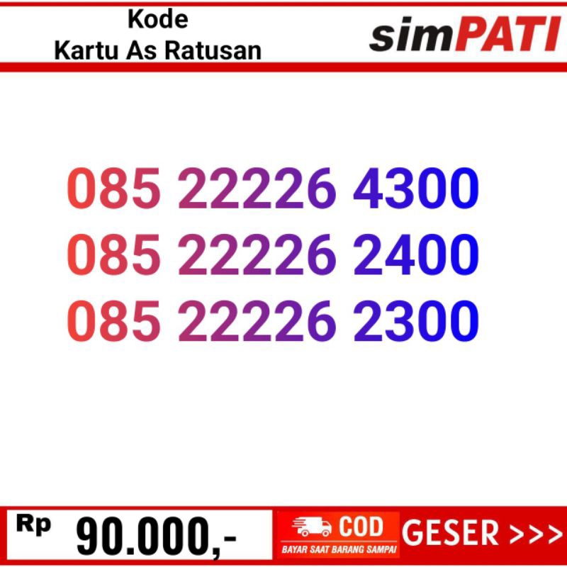 Telkomsel 12345 cantik murah