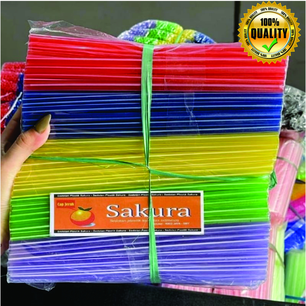 Sedotan Warna Warni | Sedotan Plastik | Sedotan Es | Sedotan Teh | Sedotan Murah