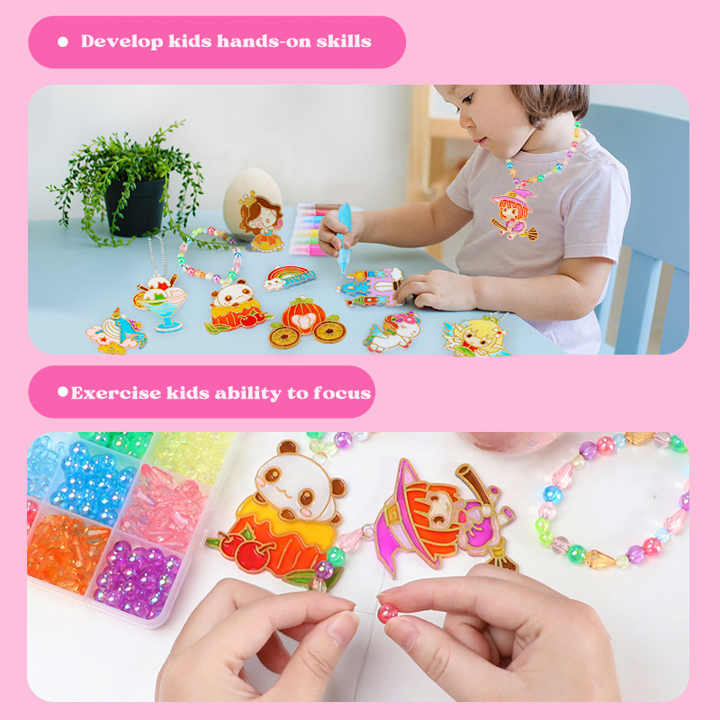 6/12/20/32 PCS DIY Mainan Anak Perempuan DIY Sticker Crystal Painting Liontin Gelang Gantungan Kunci Mainan Edukasi Kue Dongeng Hewan