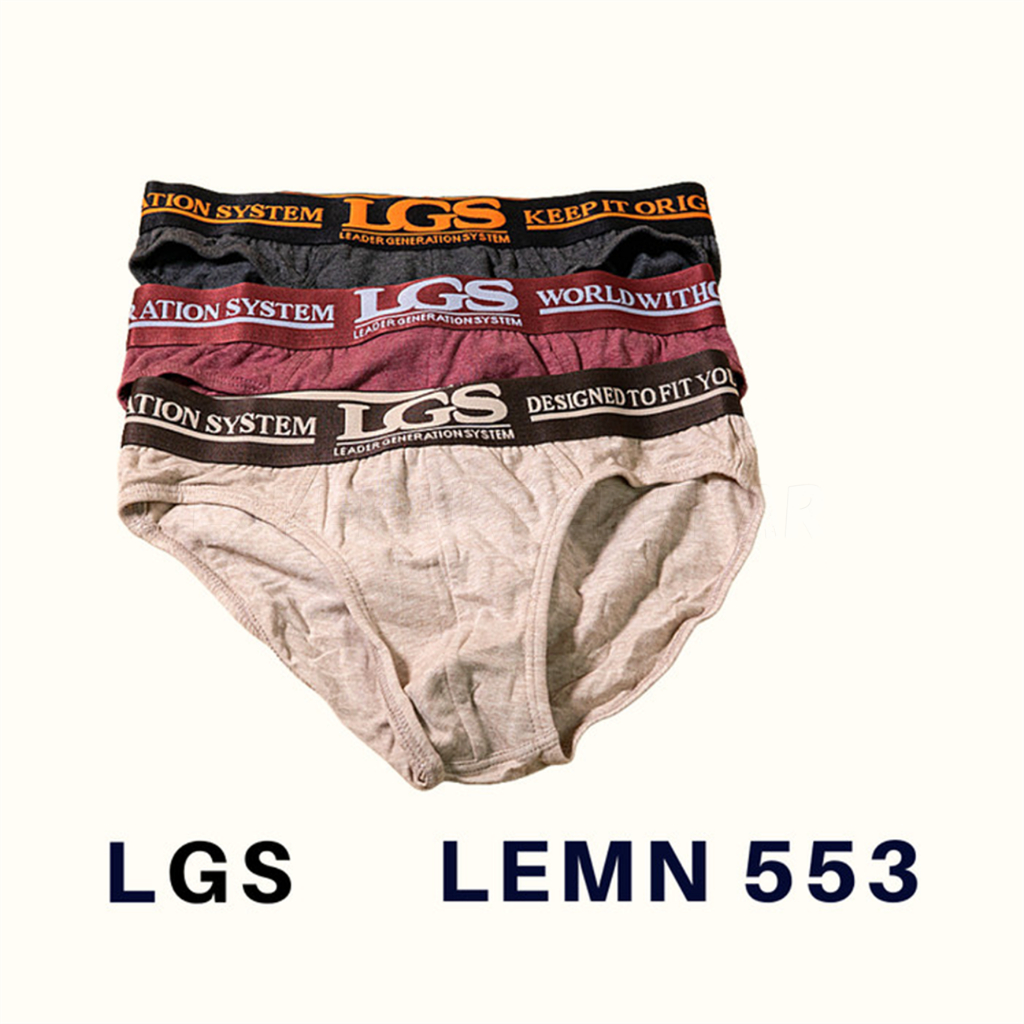 CELANA DALAM LGS 553 ISI 3 PCS |BRIEF LGS COTTON MISTY