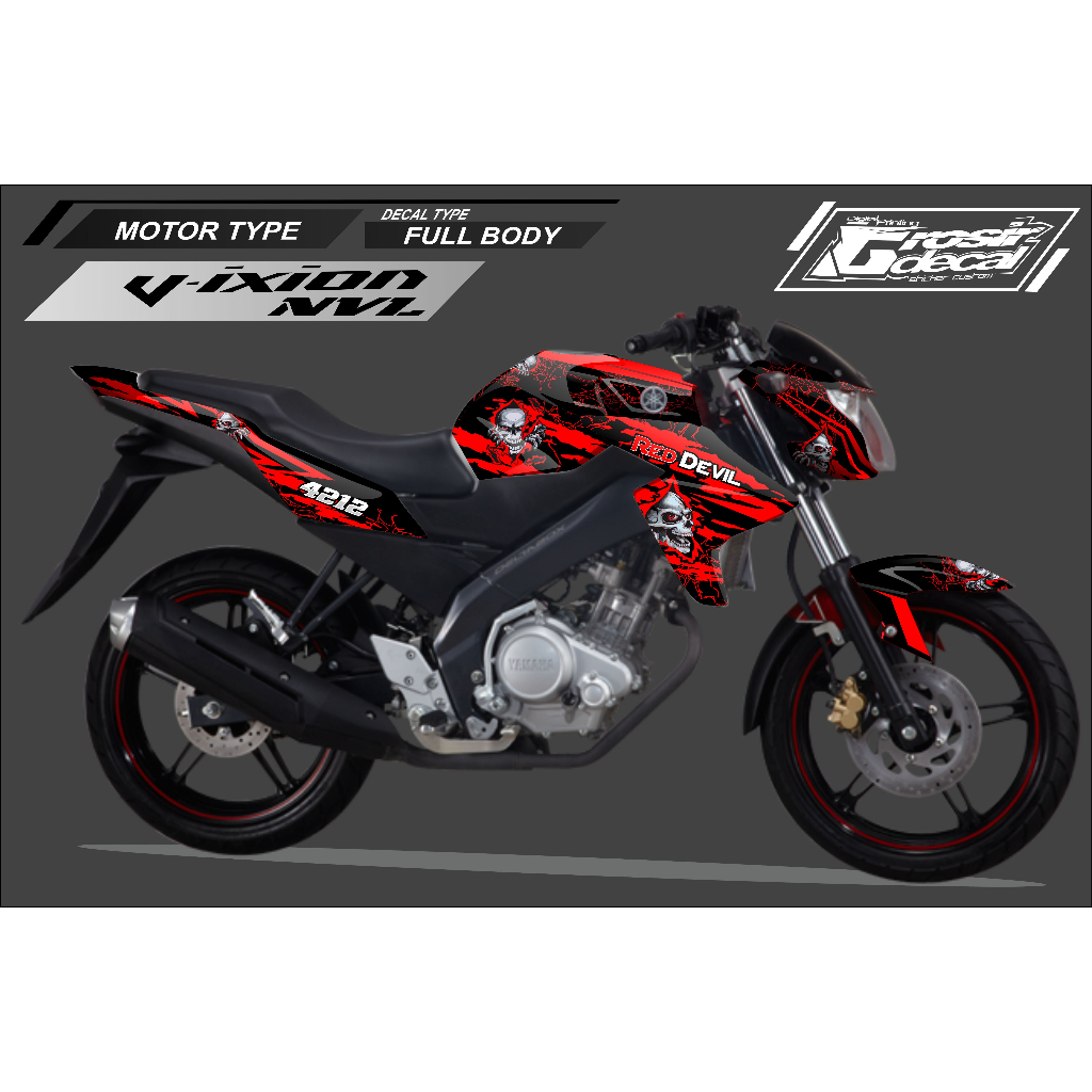 Decal Sticker Vixion NVL 2014 - 2016 Full Body Fullset Decal Stiker Vixion NVL Fullbody