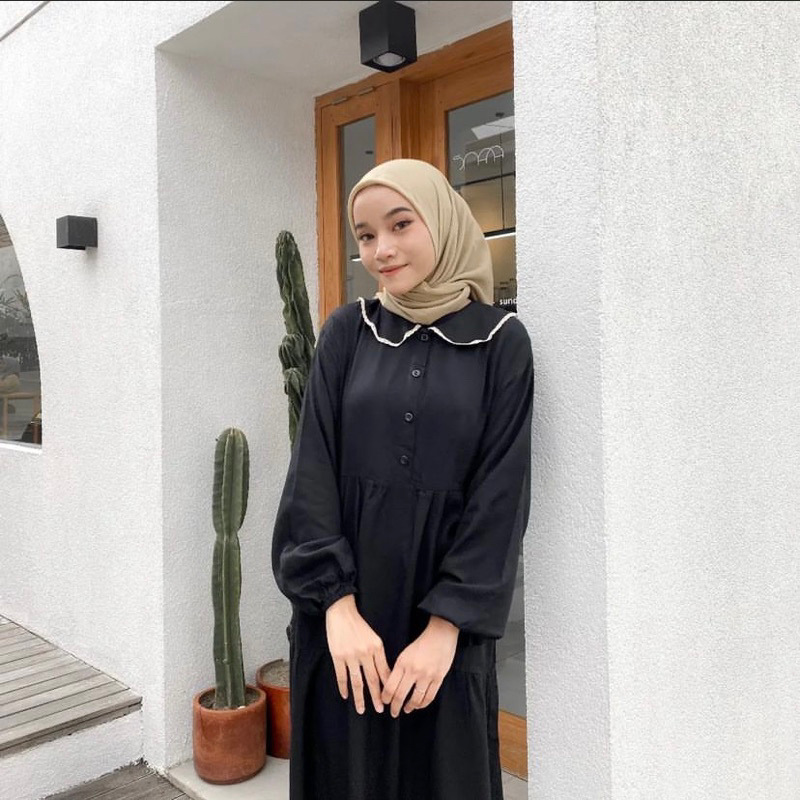 MIDI DRESS HITAM MIDI DRESS RENDA - SHANIA MIDI DRESS