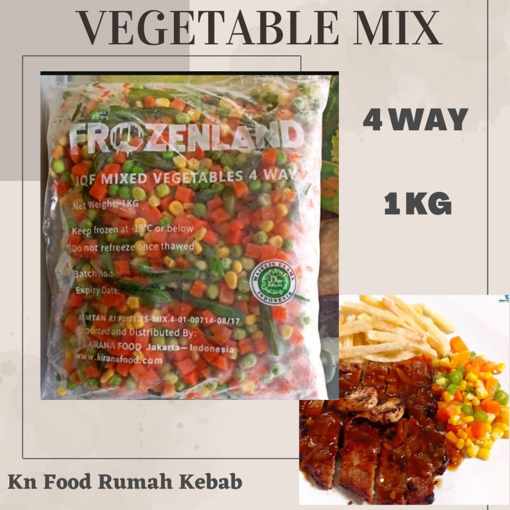Vegetable Beku Mix / Sayuran Campur Frozen 1 Kg