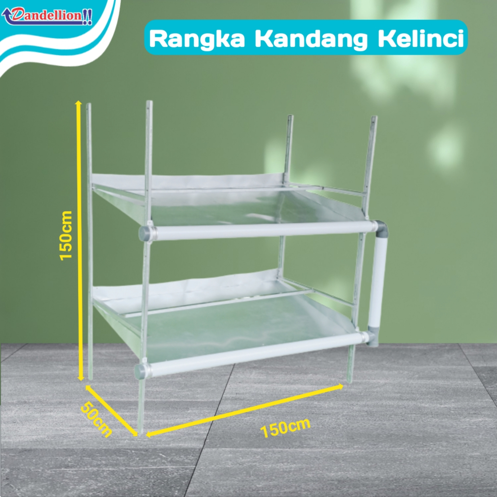 Rangka Kandang kelinci Galvanis 150.50.40 | 160.50.40 2tingkat